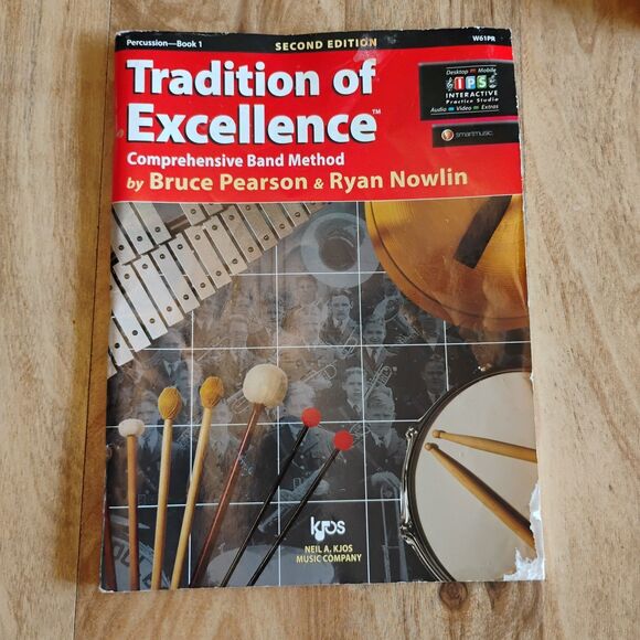 Tradition of Excellence Percussion Book 1 Second Edition Band Method by Pearson - Picture 1 of 5